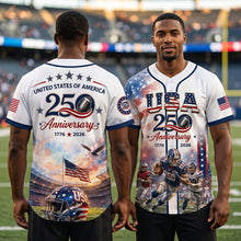 Load image into Gallery viewer, Celebrate America: Customizable Football Jersey - Perfect Gift for Football Fans
