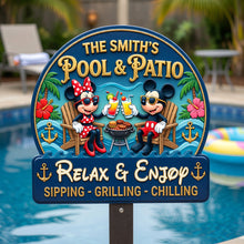 Load image into Gallery viewer, Relax &amp; Enjoy: Personalized Chilling Together Metal Sign - Unique Gift for Couples Metal Signs PopCulturePrints

