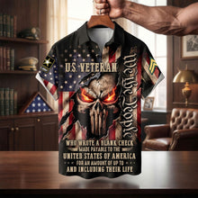 Load image into Gallery viewer, Fierce American Veteran Hawaiian Shirt - A Bold Tribute for Personalized Gifts Hawaiian Shirts PopCulturePrints
