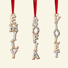 Load image into Gallery viewer, &quot;Spark Joy with Personalized Touch - Toile de Jouy Gingerbread Alphabet Acrylic Ornament - Unique Gifts for Family, Friends, and Loved Ones&quot; Ornament PopCulturePrints
