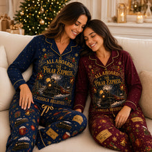 Load image into Gallery viewer, All Aboard The Merry Express Pajama Set - Personalized Christmas Gifts for Family and Friends
