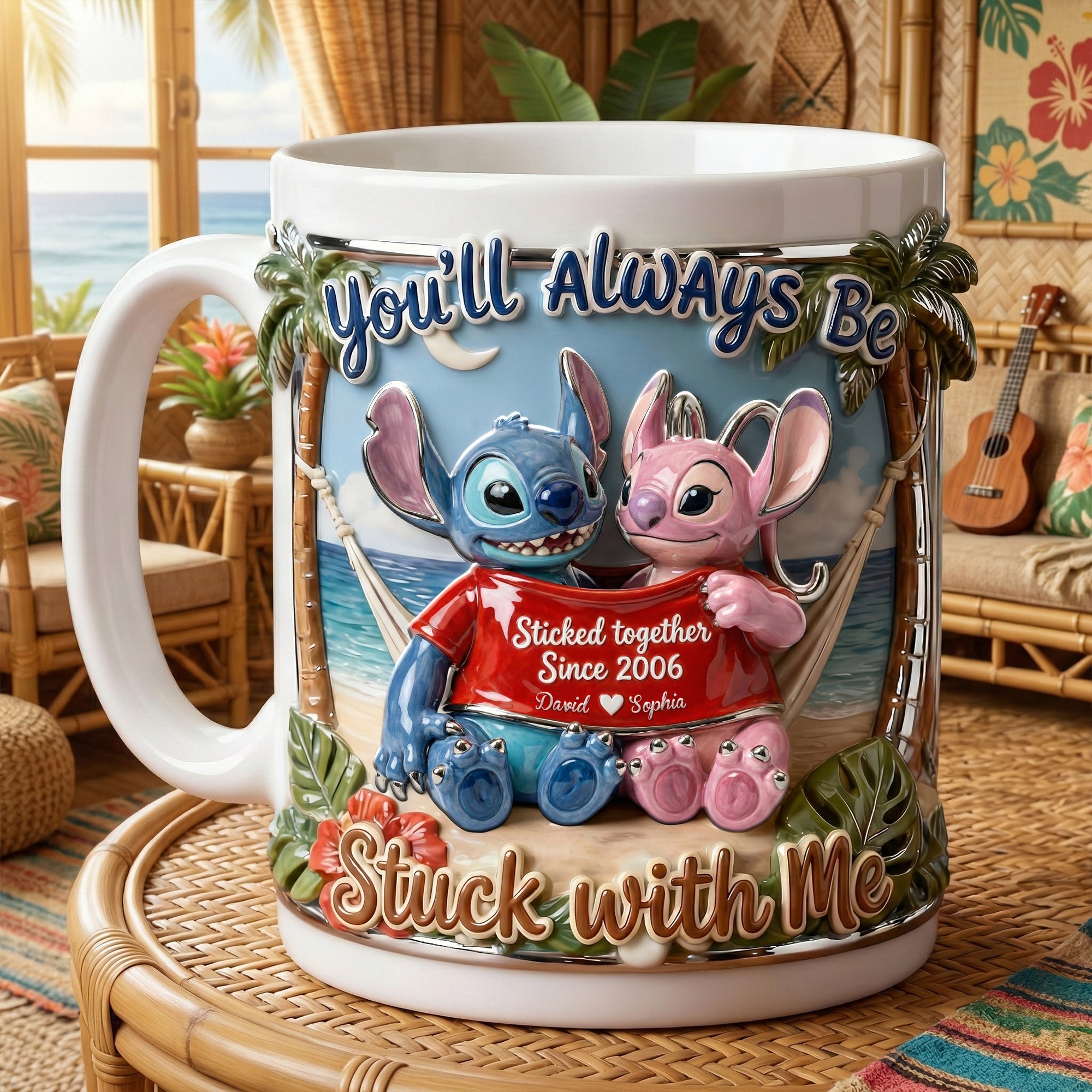 You'll Always Be Stuck with Me - Personalized Mug for Couples Coffee Mug PopCulturePrints
