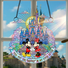 Load image into Gallery viewer, &quot;You Put the &#39;Happily&#39; in My Ever After&quot; - Sweet Couple Acrylic Suncatcher, Personalized Gifts for Couples Ornament PopCulturePrints
