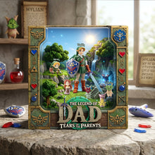 Load image into Gallery viewer, “The Legend Of Dad: Bringing Joy to Every Adventure” - Personalized Acrylic Plaque, Perfect Gift for Fathers and Grandfathers Shaped Plaques PopCulturePrints
