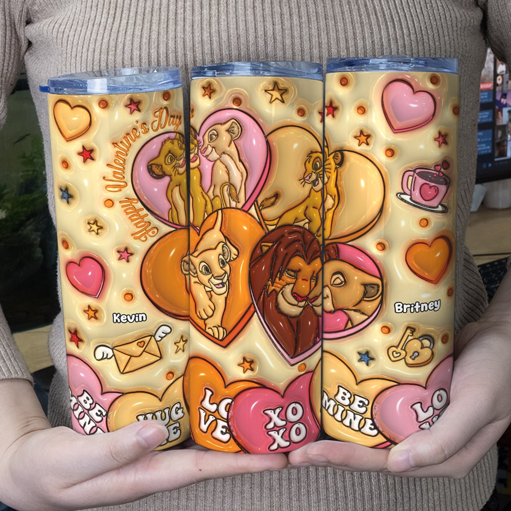 Personalized Tumblers for Couples - Happy Valentine's Day Gift Tumbler Cup PopCulturePrints