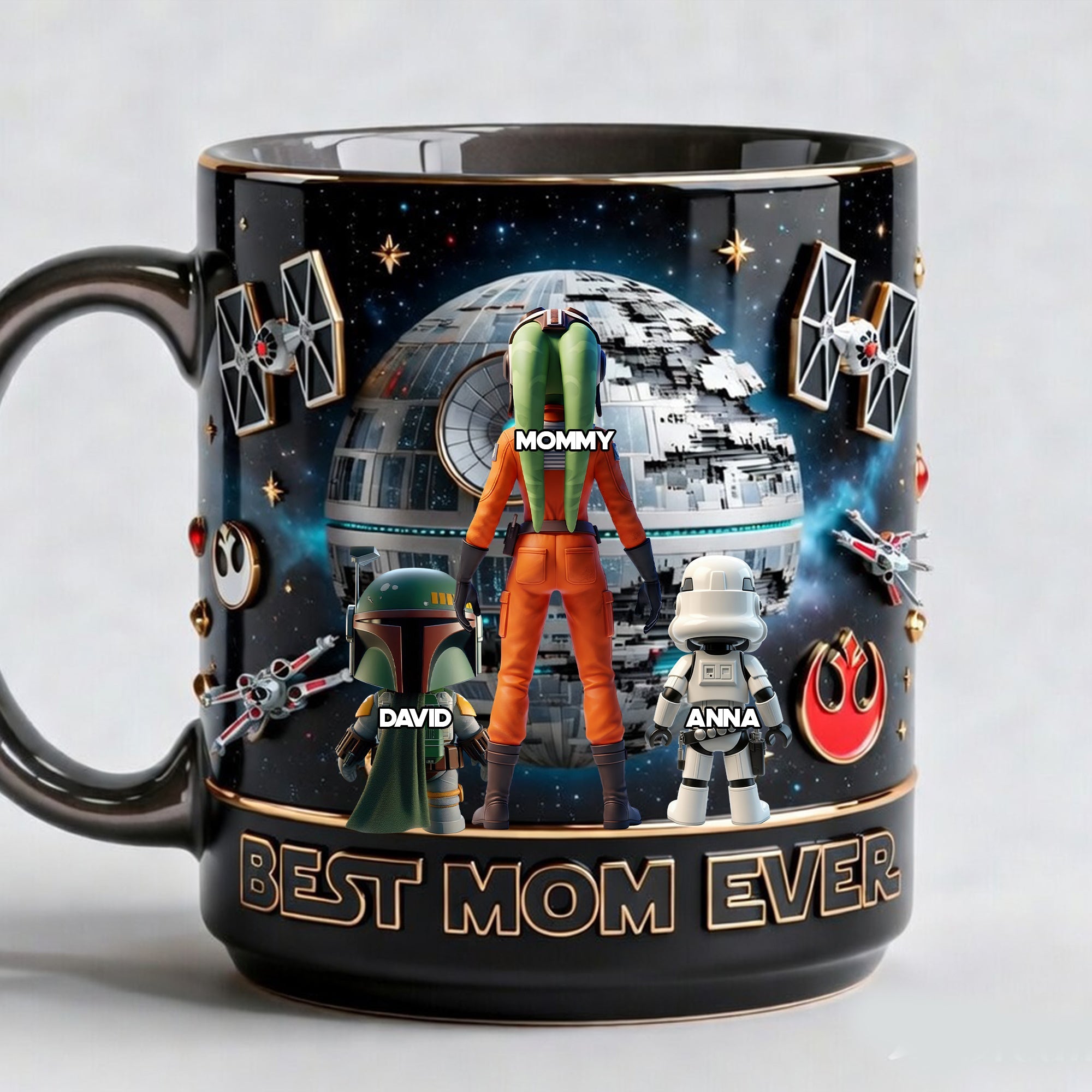 The Best Mom Ever – Sci-Fi Hero Mom Coffee Mug | Personalized Gift for Moms Coffee Mug PopCulturePrints