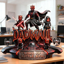 Load image into Gallery viewer, “The Dark Side of Fatherhood” - Cosmic Lord Dad Acrylic Plaque - Personalized Gifts for Dads, Grandpas &amp; More Shaped Plaques PopCulturePrints
