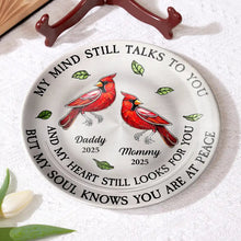 Load image into Gallery viewer, My Mind Still Talks To You - Personalized Ceramic Plate for Remembering Loved Ones Ceramic Plate PopCulturePrints

