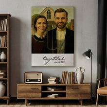 Load image into Gallery viewer, Together Forever - Personalized Couple Canvas Print - Custom Photo Gift for Anniversary, Wedding, Engagement, and Couples Poster &amp; Canvas PopCulturePrints
