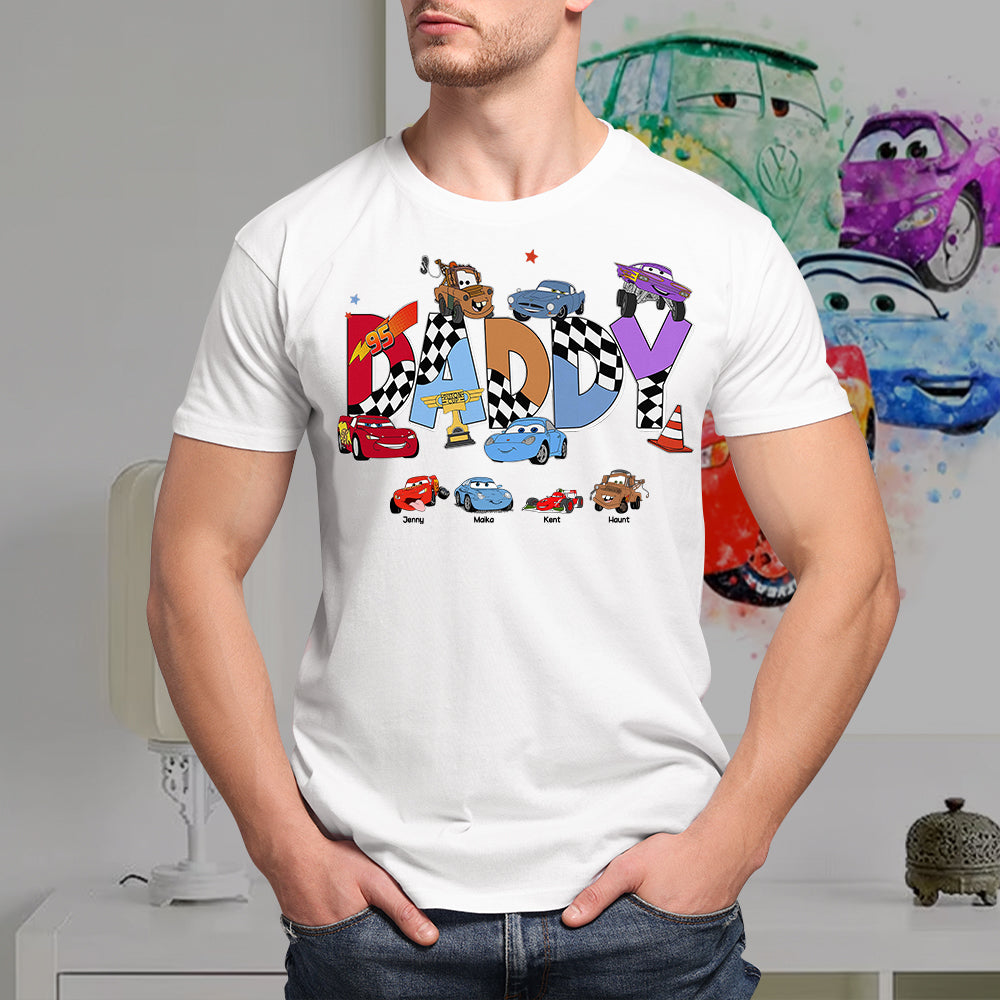 Personalized Pixar Cars Dad Shirt - Unique Gift for Dads Shirts PopCulturePrints