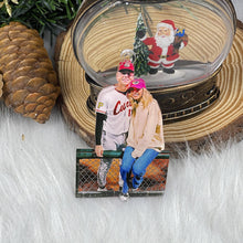 Load image into Gallery viewer, Custom Baseball Couple Photo Ornament Ornament PopCulturePrints
