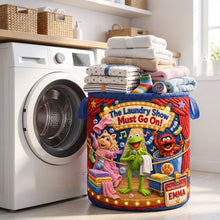Load image into Gallery viewer, The Laundry Must Go On Quilted Laundry Basket - Personalized Gifts 03haqn180726 Laundry Basket PopCulturePrints
