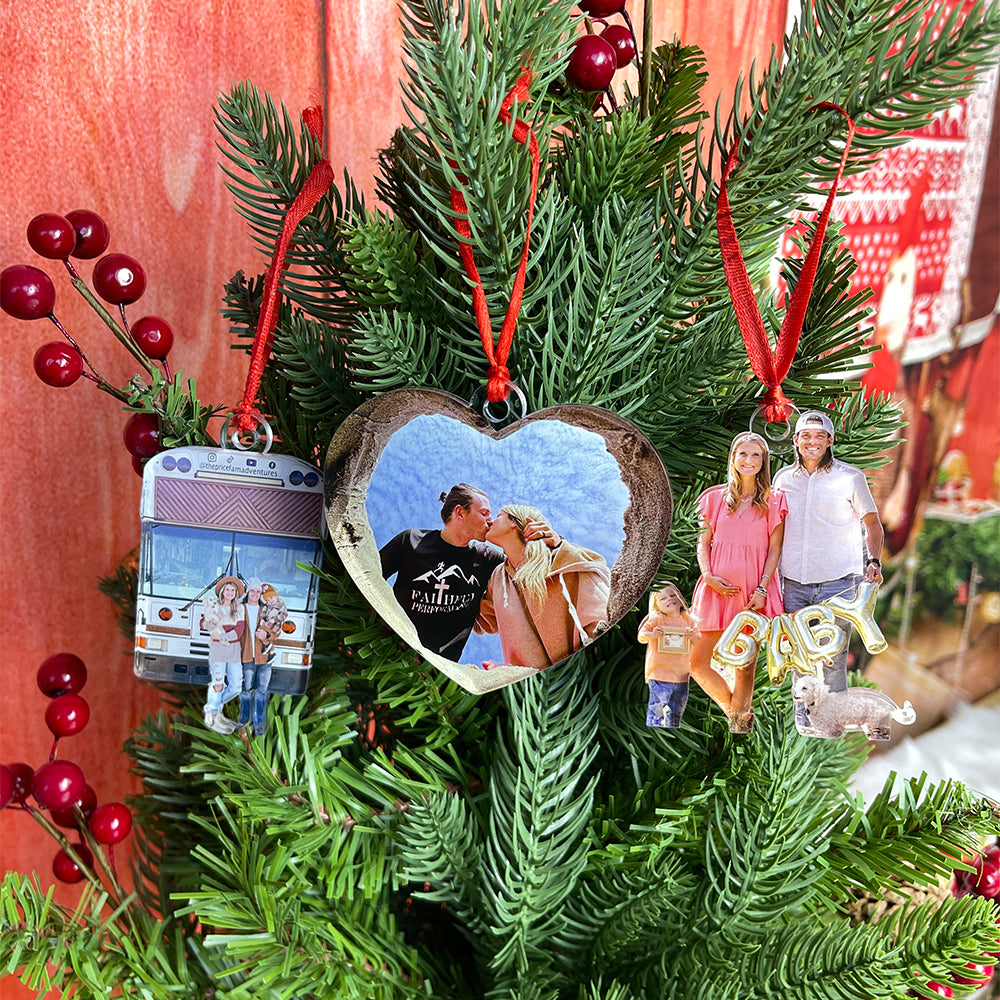 Personalized Couple Photo Ornament Gift Set Ornament PopCulturePrints