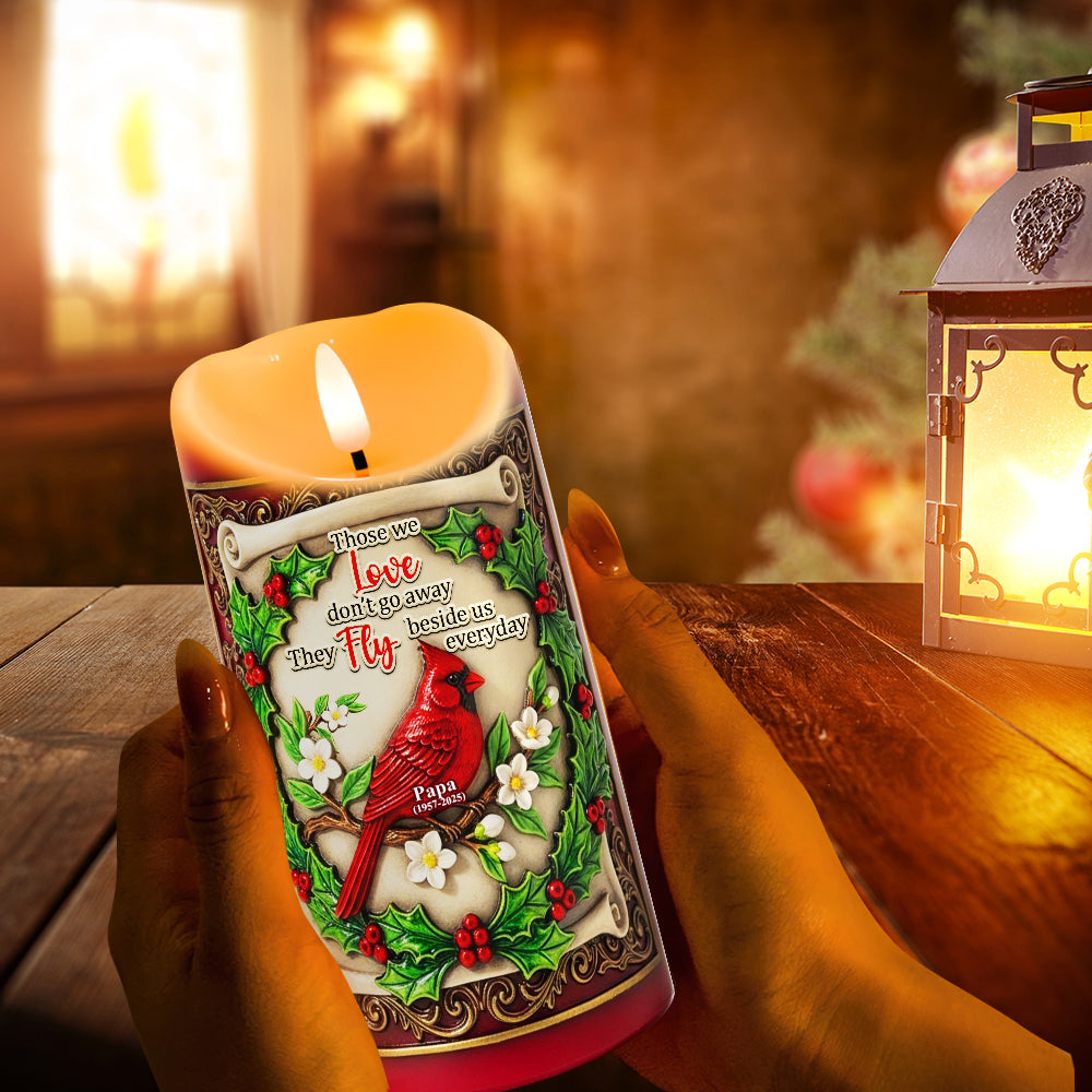 Those We Love Don't Go Away - Personalized LED Candle for Christmas Led Candle PopCulturePrints