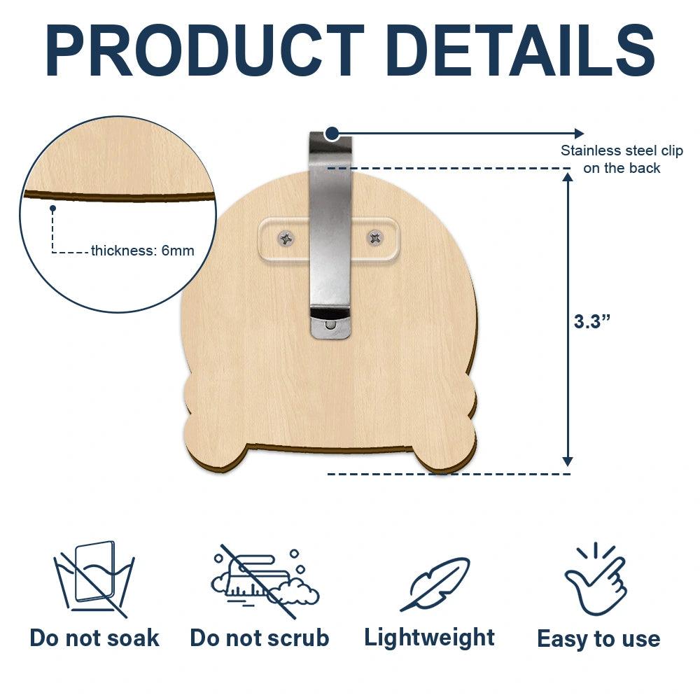 Drive Safe Mom - I Woof You 3D Dog Visor Clip - Personalized Gift for Dog Moms Car Visor Clip PopCulturePrints