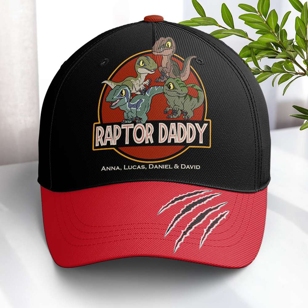 Personalized Raptor Daddy Cap - Custom Father's Day Gift