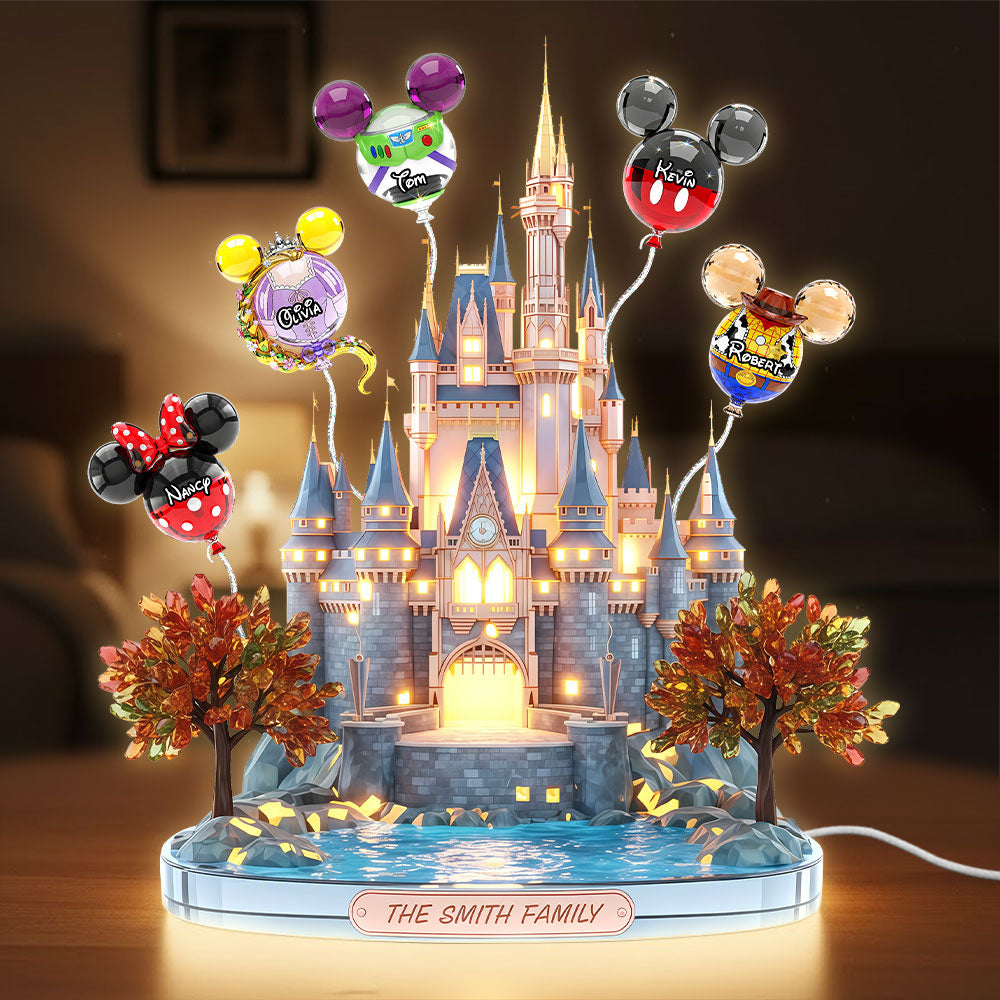 "Celebrate Togetherness with Our Magical Light Box!" - Personalized Balloon Family Acrylic Light Box - Perfect Christmas Gift for Family and Friends Light Box PopCulturePrints
