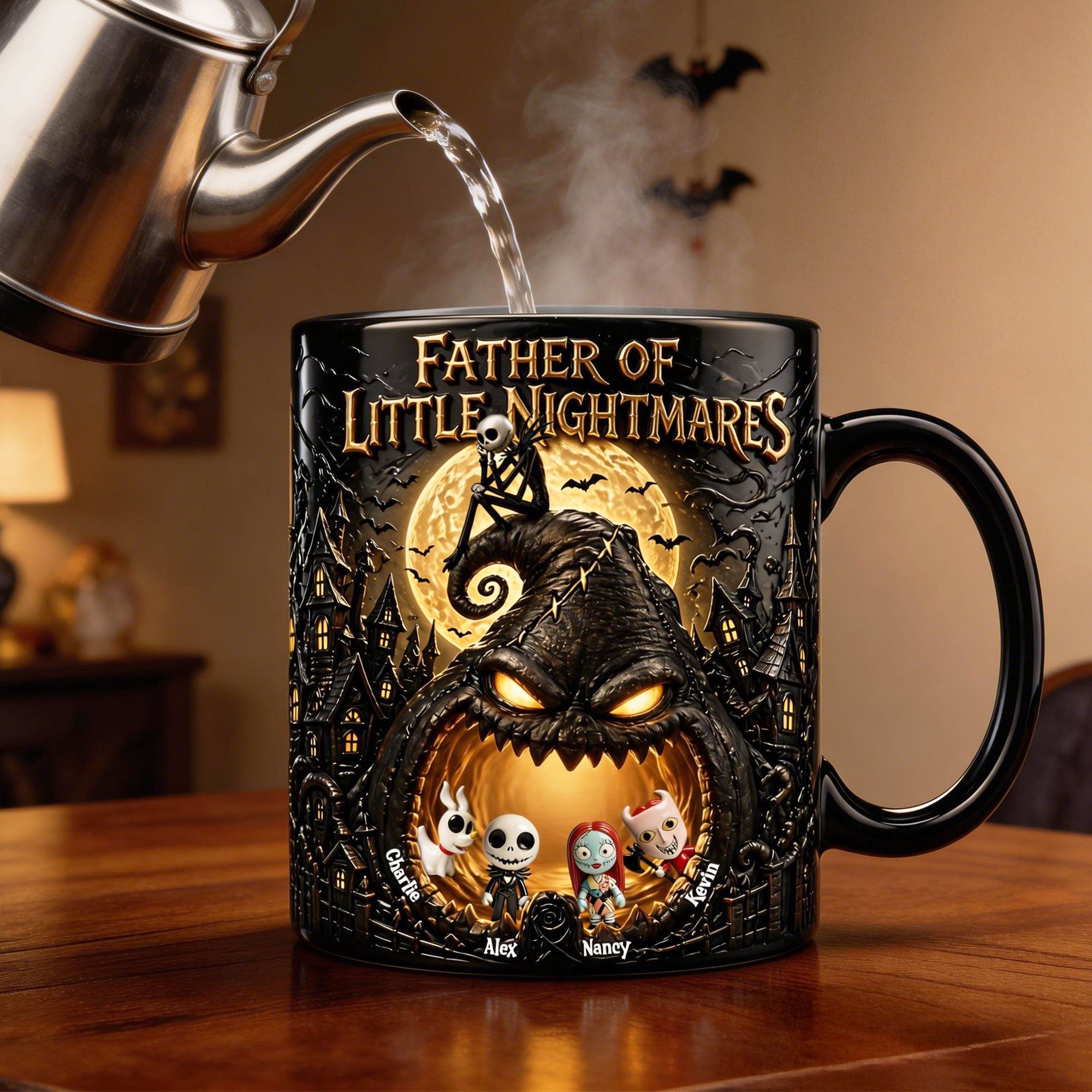 "Father of Little Nightmares" - Spooky Personalized Magic Coffee Mug for Dads and Grandpas Coffee Mug PopCulturePrints