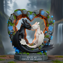 Load image into Gallery viewer, You&#39;re My Forever &amp; Always - Personalized Couples Acrylic Plaque Shaped Plaques PopCulturePrints
