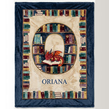 Load image into Gallery viewer, "Unleash Your Imagination with a Cozy Touch" - Fantasy Book Dragon Blanket, Personalized Gift for Book Lovers Blanket PopCulturePrints
