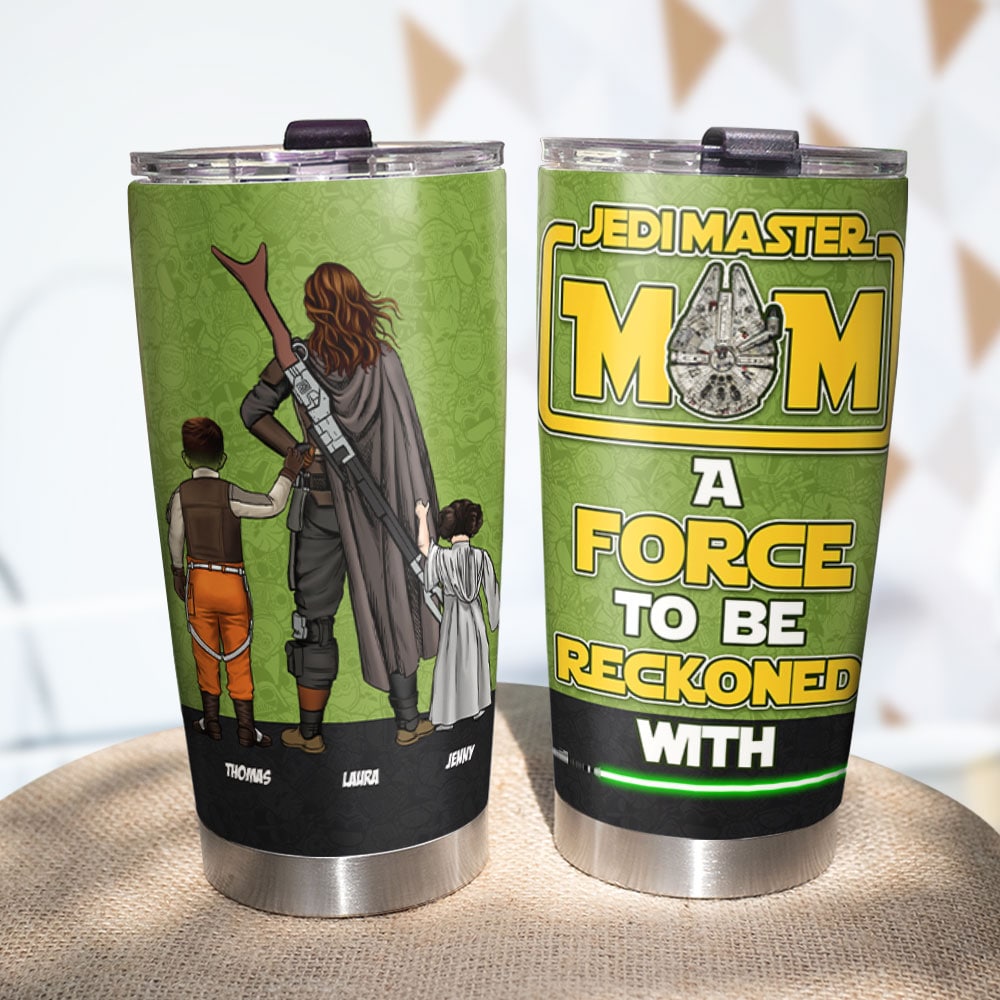 Jedi Master Dad Tumbler - Personalized Star Wars Gift for Father's Day Tumbler Cup PopCulturePrints