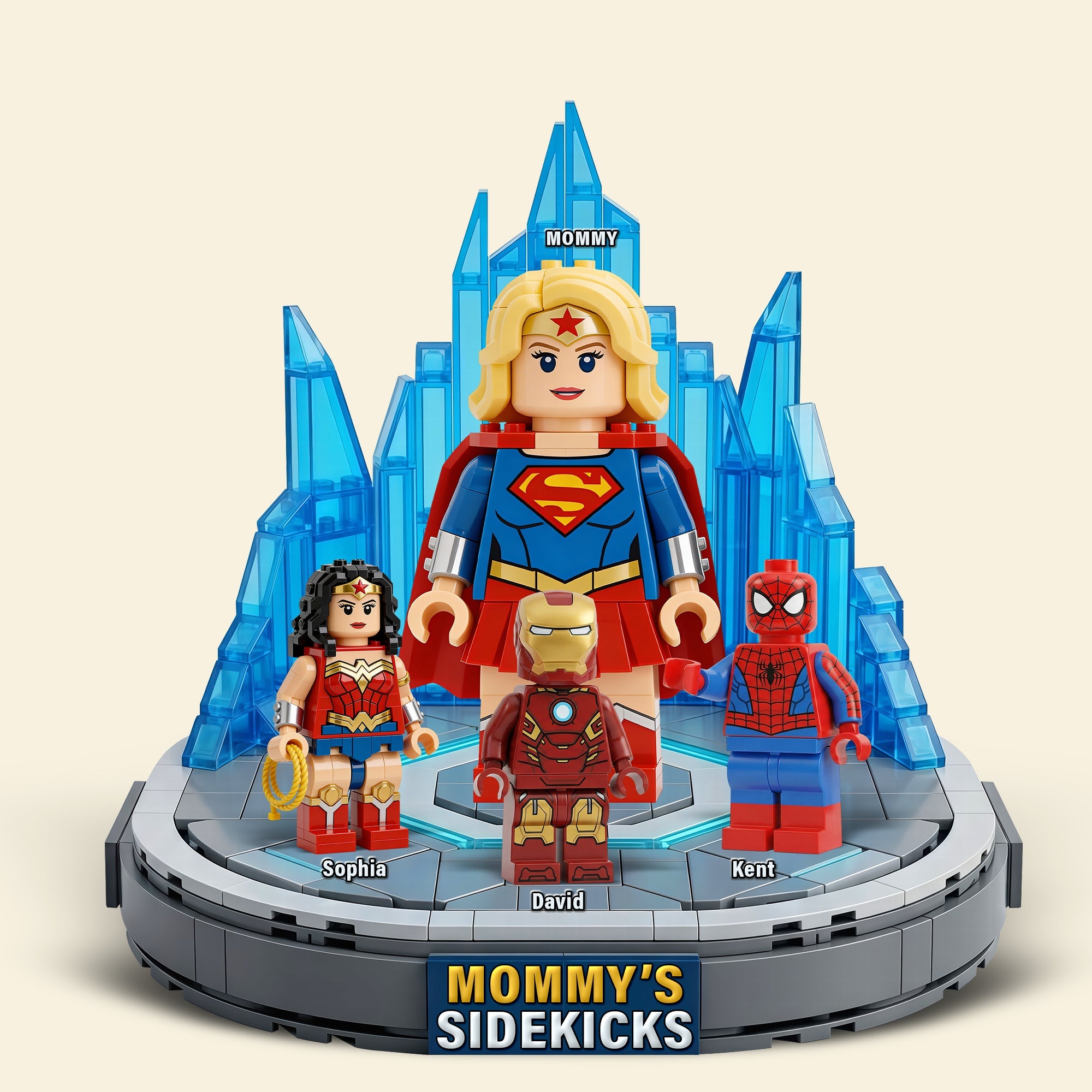 "Every Mom is a Superhero" - Fearless Guardian Mom Acrylic Plaque - Personalized Gift for Moms, Dads, and Grandparents Shaped Plaques PopCulturePrints