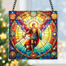 Load image into Gallery viewer, Personalized Christmas Angel Suncatcher Ornament
