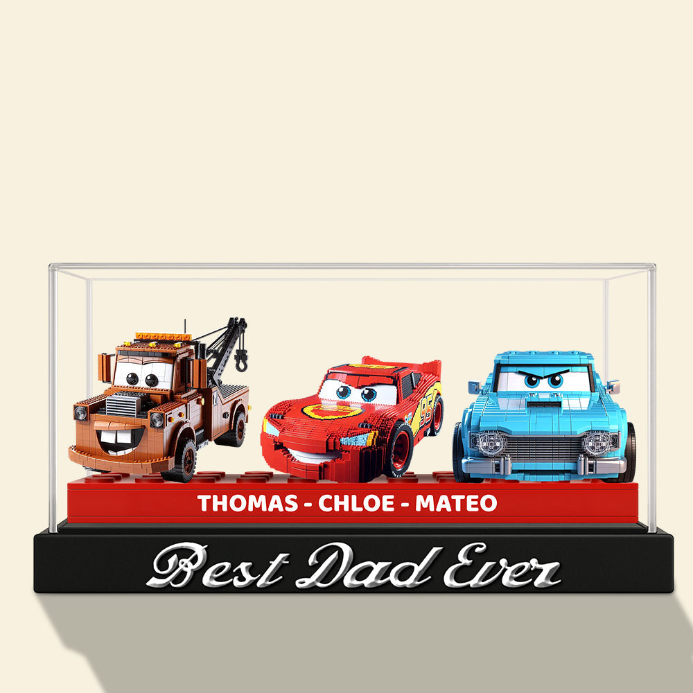 "Best Dad Ever" - Personalized Dad Car Acrylic Plaque - Gift for Dad, Grandpa & More Shaped Plaques PopCulturePrints