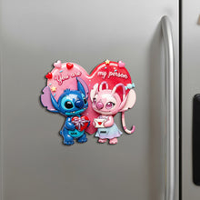 Load image into Gallery viewer, You Are My Person - Cute Alien Couple Personalized Acrylic Fridge Magnet Fridge Magnet PopCulturePrints
