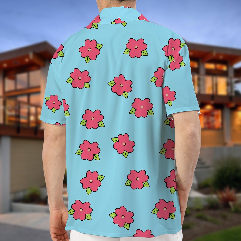Custom Cartoon Lover Hawaiian Shirt - Floral Muumuu Style Hawaiian Shirts PopCulturePrints