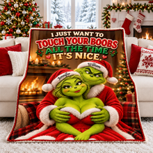 Load image into Gallery viewer, Funny Mischief Couples Blanket - Personalized Christmas Gifts For Couples 06naqn101026 Blanket PopCulturePrints
