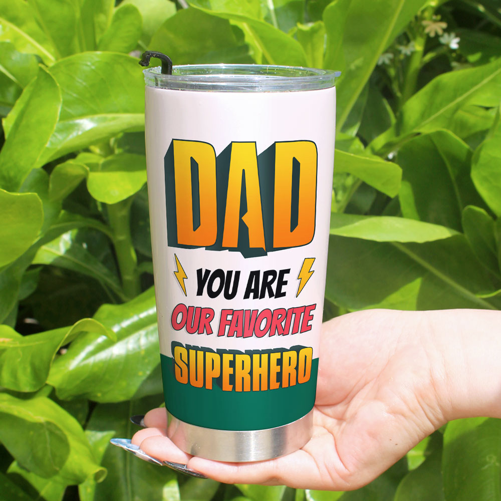 Personalized Superhero Dad Tumbler