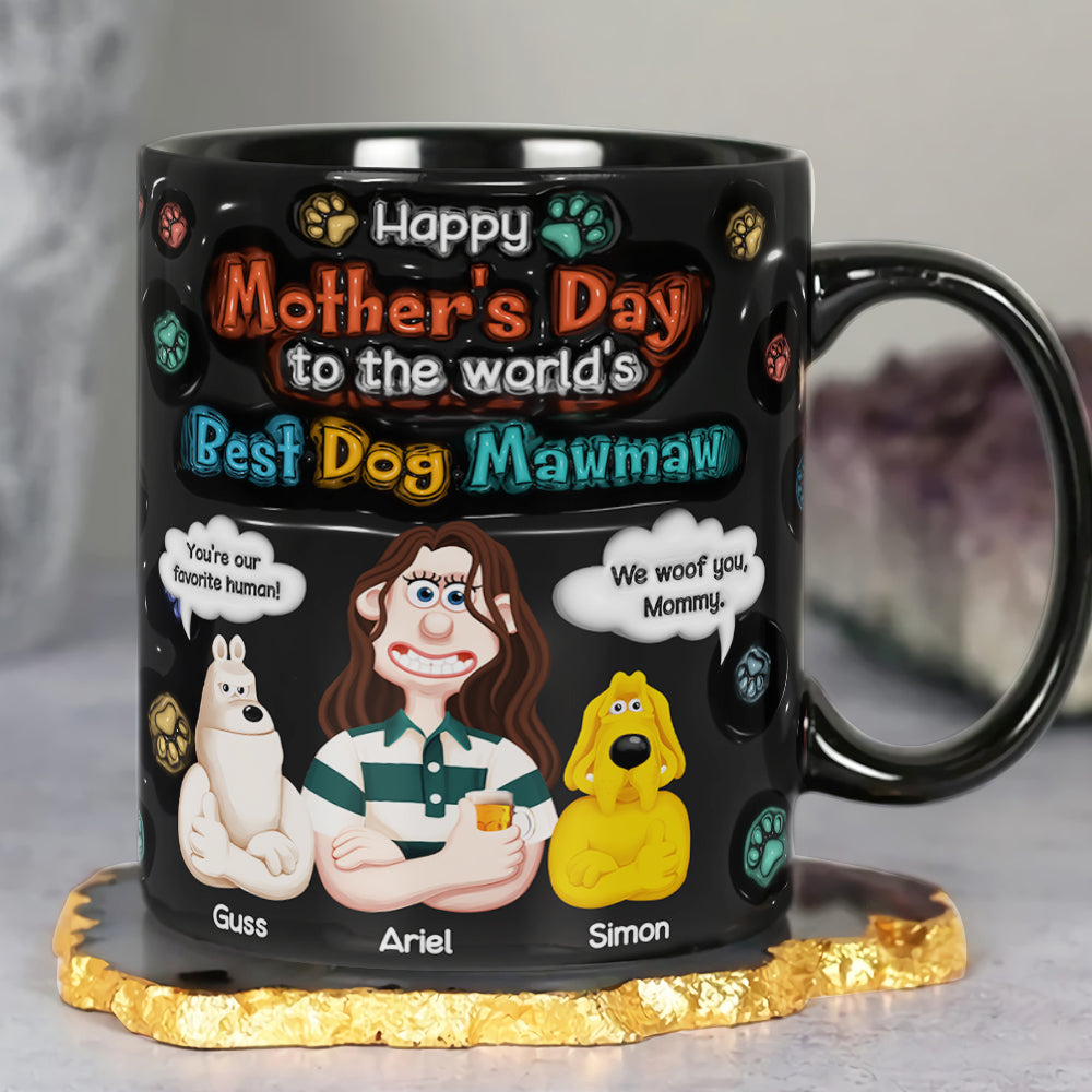 Happy Mother's Day to the World's Best Dog Mawmaw - Personalized Dog Mom Coffee Mug Coffee Mug PopCulturePrints