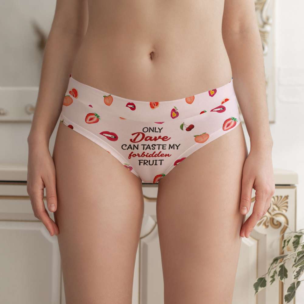 Customizable Women's Briefs - Only Dave Can Taste My Forbidden Fruit Boxer Briefs PopCulturePrints