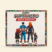 Load image into Gallery viewer, Personalized Family Superhero Wood Sign Wood Sign PopCulturePrints
