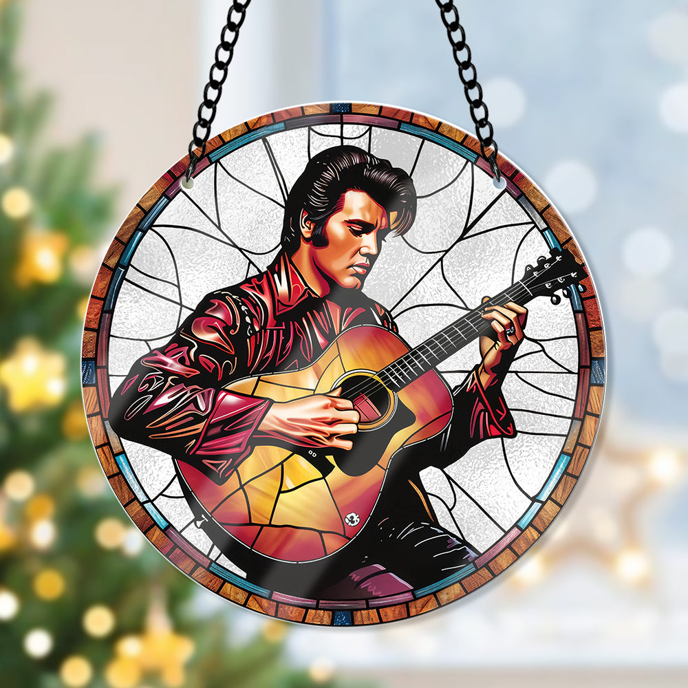 Personalized Guitarist Suncatcher Ornament - Unique Gift for Music Lovers