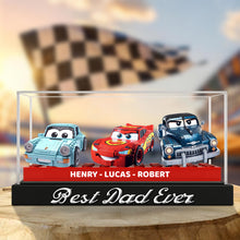 Load image into Gallery viewer, &quot;Best Dad Ever&quot; - Personalized Dad Car Acrylic Plaque - Gift for Dad, Grandpa &amp; More Shaped Plaques PopCulturePrints
