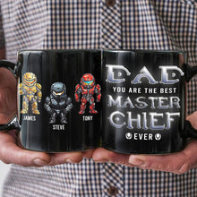 Load image into Gallery viewer, Personalized Best Dad Gaming Coffee Mug - Master Chief Design Coffee Mug PopCulturePrints

