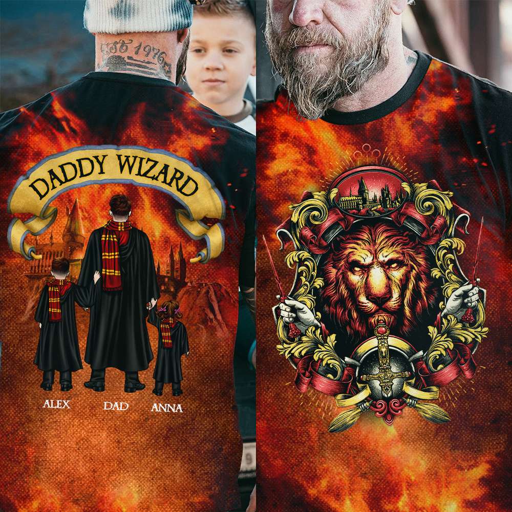 Personalized Daddy Wizard T-Shirt - Perfect Gift for Harry Potter Fans