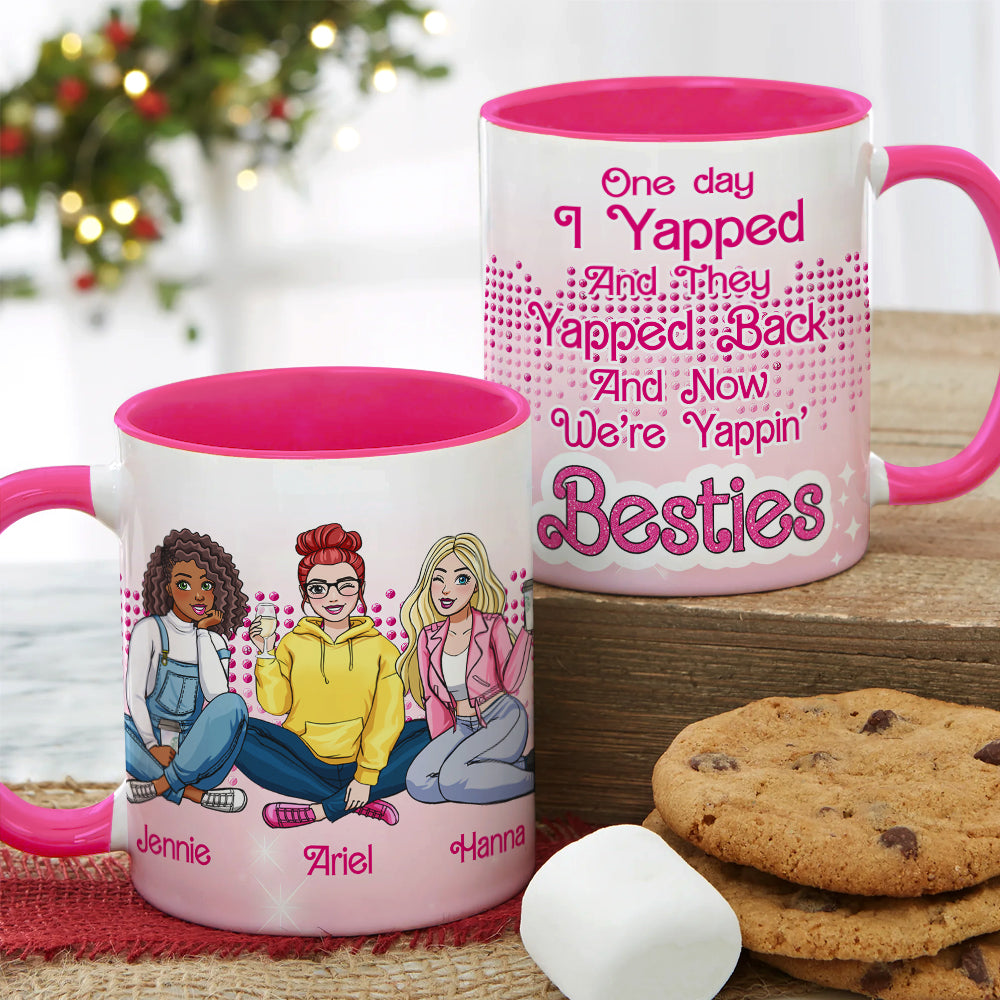 Personalized Best Friends Mug - Yappin' Besties Design