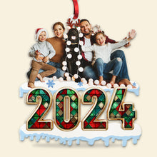 Load image into Gallery viewer, Personalized Family Photo Acrylic Ornament 2024 Ornament PopCulturePrints
