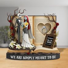Load image into Gallery viewer, We Are Simply Meant to Be - Personalized Horror Anniversary Couple Plaque Shaped Plaques PopCulturePrints
