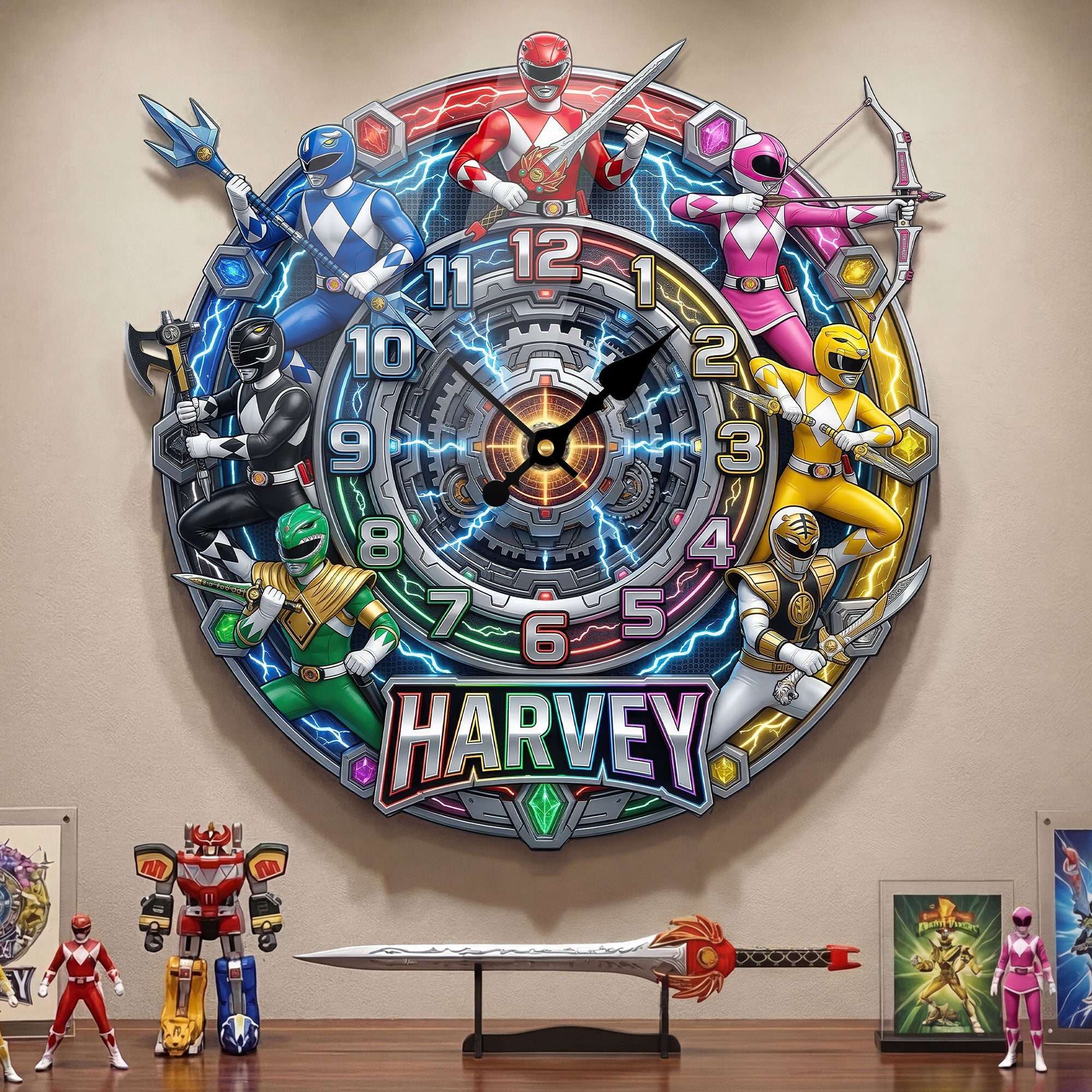 "Unleash Your Inner Hero!" - Legendary Team Hanging Wall Clock - Personalized Custom Gift for Fans, Friends, and Family Hanging Wall Clock PopCulturePrints