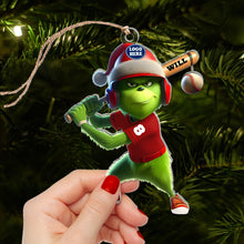 Load image into Gallery viewer, Custom Baseball Fan Acrylic Ornament - Festive Design Ornament PopCulturePrints
