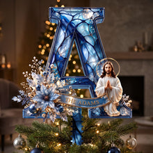 Load image into Gallery viewer, Faith in Every Letter: Jesus Lover Alphabet Christmas Tree Topper - Personalized Gifts for Christian Families
