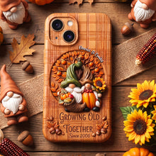 Load image into Gallery viewer, Growing Old Together - Personalized Fall Gnome Couple Phone Case
