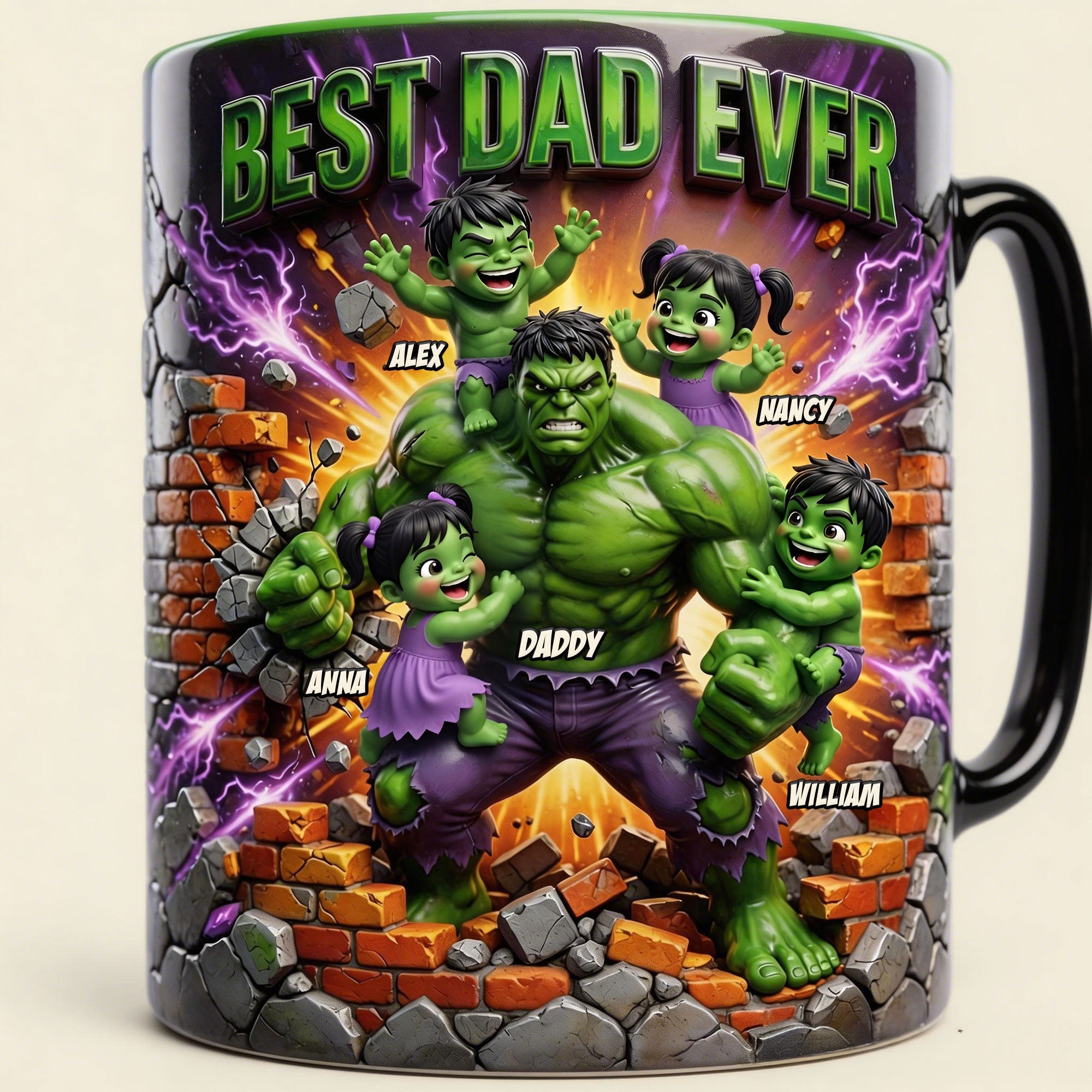 Best Dad Ever Magic Mug - Personalized Gift for Dads, Grandpa, and More! Coffee Mug PopCulturePrints