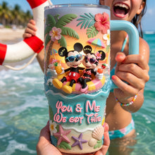 Load image into Gallery viewer, You and Me We Got This Tumbler With Handle - Personalized Gifts For Couple 06tylu180626 Tumbler Cup PopCulturePrints

