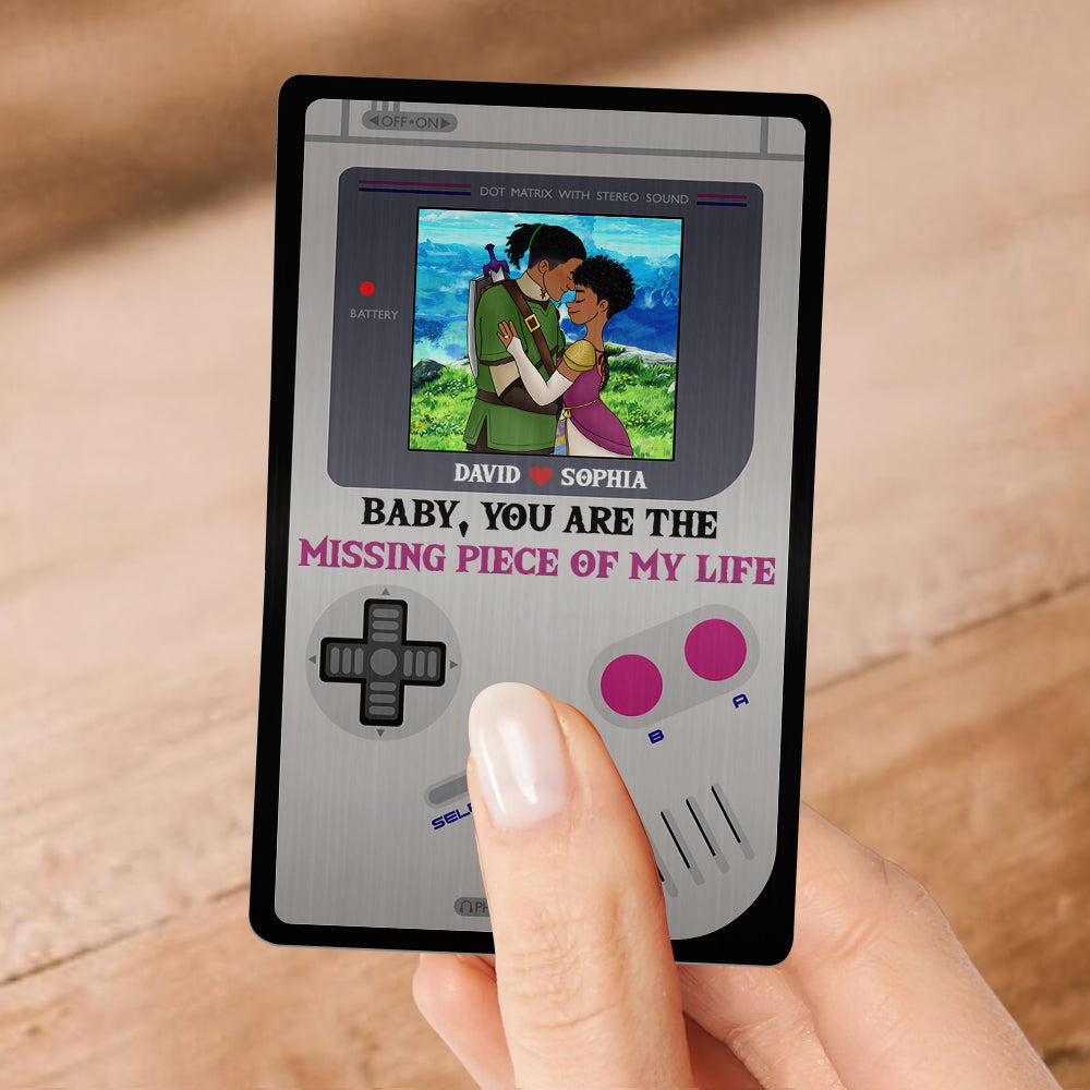 Retro Game Love | Valentine's Day Gifts | Personalized Couple Wallet Card Wallet Card PopCulturePrints