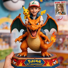 Load image into Gallery viewer, “Adventure Awaits!” - Custom Acrylic Plaque - Perfect Gift for Pokémon Fans, Kids, and Collectors Shaped Plaques PopCulturePrints
